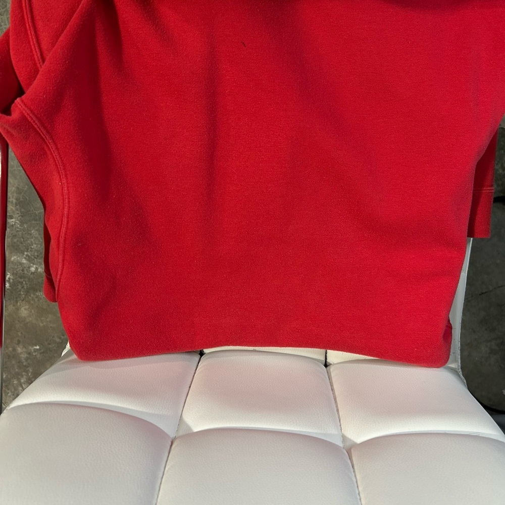 Nike Red Hooded Sweatshirt with White Drawstrings